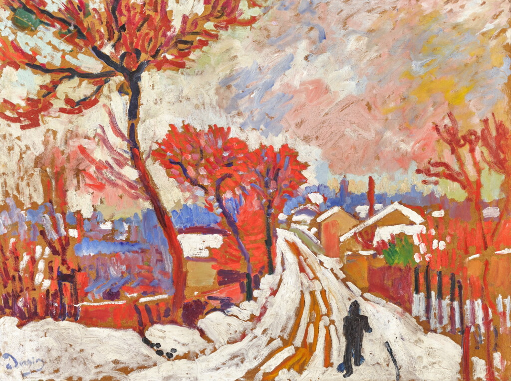 View full screen - View 1 of Lot 123. Paysage de neige à Chatou.