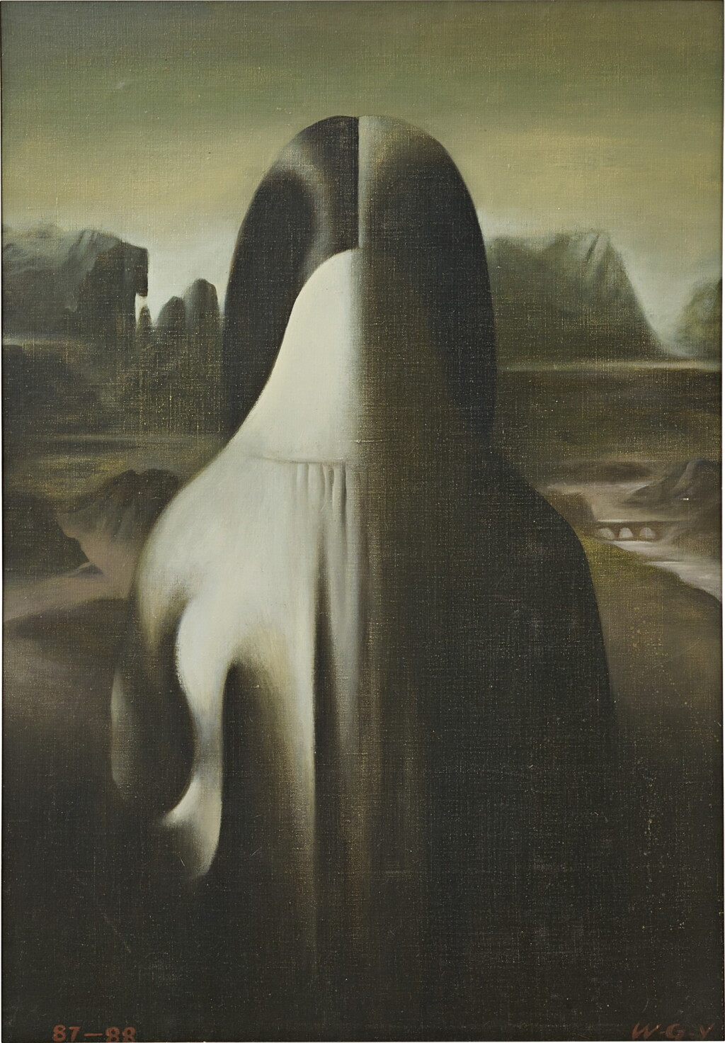 View full screen - View 1 of Lot 1119. Wang Guangyi 王廣義 | Post-Classical Series: After Mona Lisa 后古典系列:蒙娜丽莎之后.