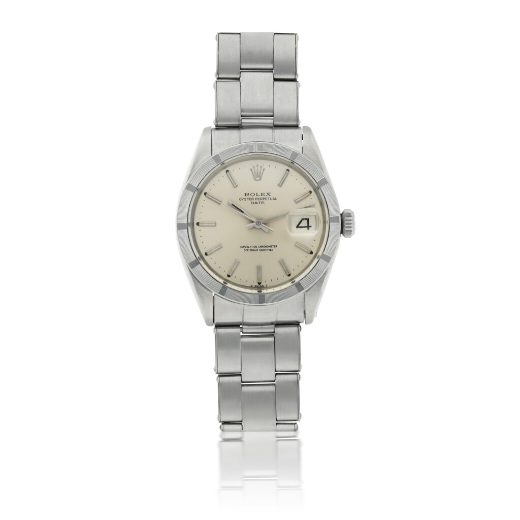 View full screen - View 1 of Lot 147. ROLEX | REF 1501 DATE, A STAINLESS STEEL AUTOMATIC CENTER SECONDS WRISTWATCH WITH DATE AND BRACELET CIRCA 1968.
