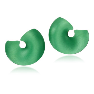 View full screen - View 1 of Lot 55. Pair of aluminium ear clips, 'Valerie'.