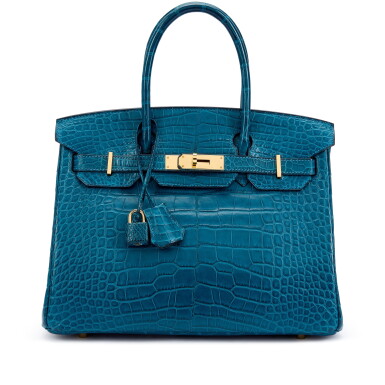 View full screen - View 1 of Lot 6099. Colvert Matte Mississippiensis Alligator Birkin 30 Gold Hardware, 2015.