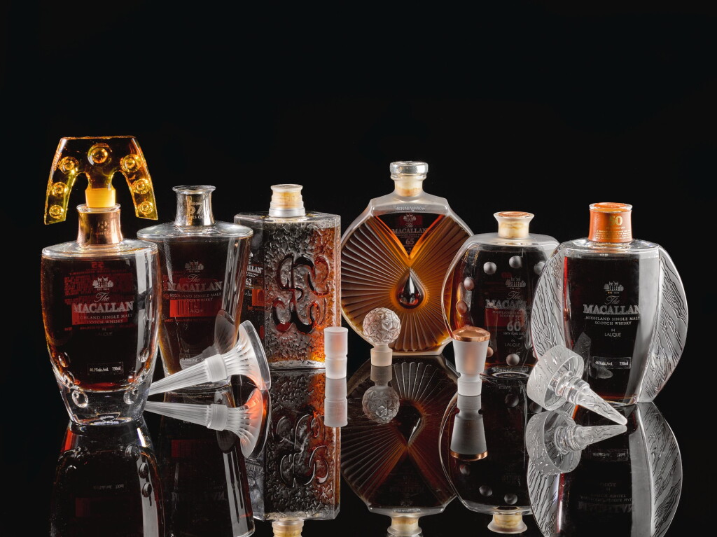 View full screen - View 1 of Lot 20. The Macallan In Lalique Six Pillars Collection .