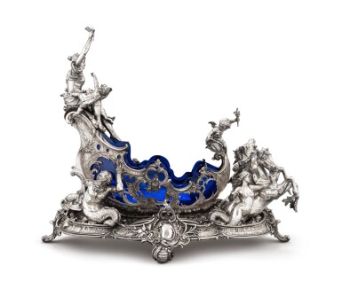 View full screen - View 1 of Lot 57. An elaborate silver-plated surtout de table, probably France, circa 1880 | Important surtout de table en métal argenté, probablement France, vers 1880.