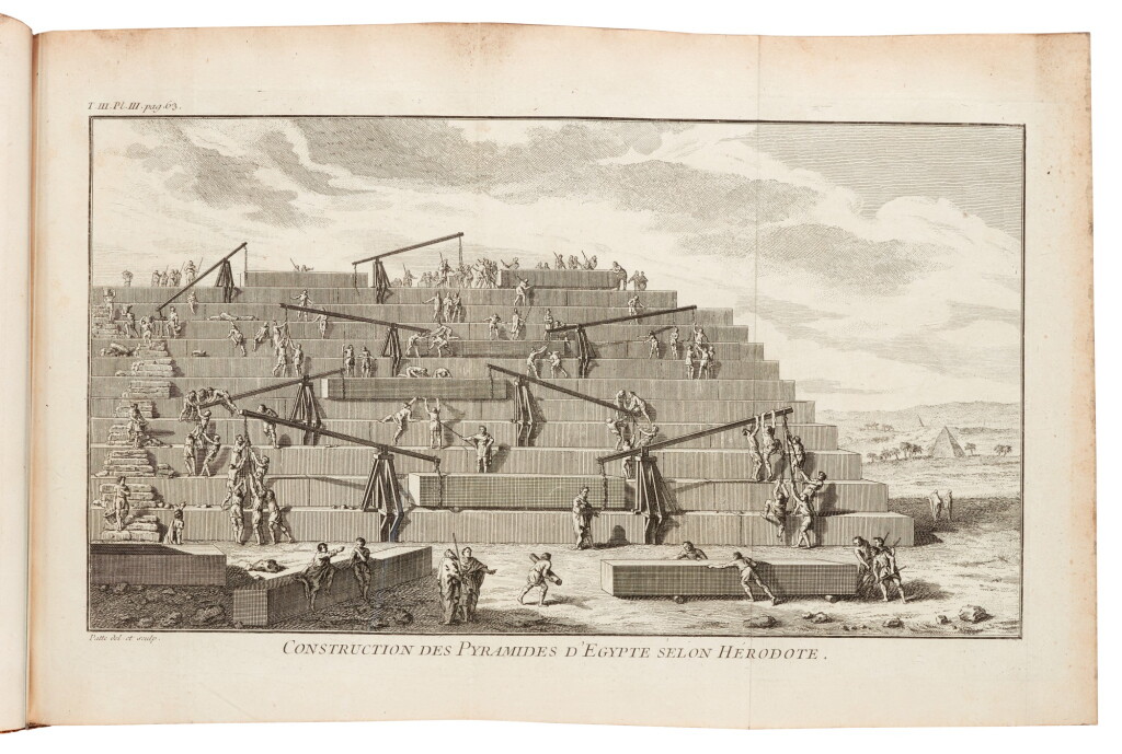 View full screen - View 1 of Lot 130. Goguet, De l'Origine des Loix, des Arts, et des Sciences, Paris, 1758, 3 volumes, contemporary calf.