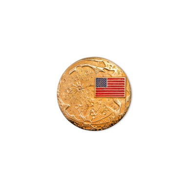 View full screen - View 1 of Lot 63. Buzz Aldrin's Grumman Gold Moon Tie Pin.