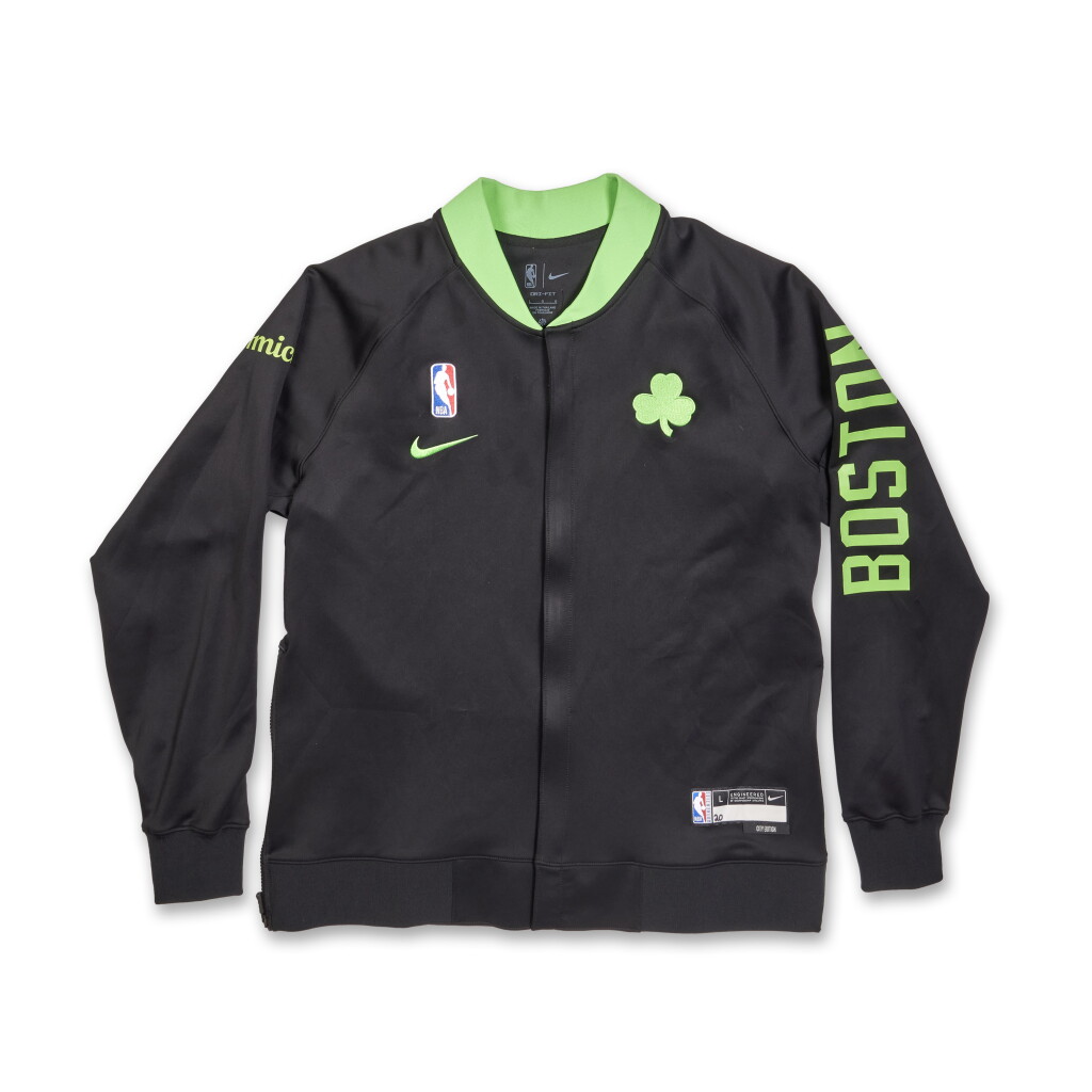View full screen - View 1 of Lot 109. JD Davidson Boston Celtics 2024-2025 Game Issued City Edition Warmup Set.