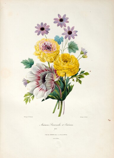 View full screen - View 1 of Lot 449. Pierre Joseph Redouté | Bouquet des fleurs, 60 lithographs, no date.