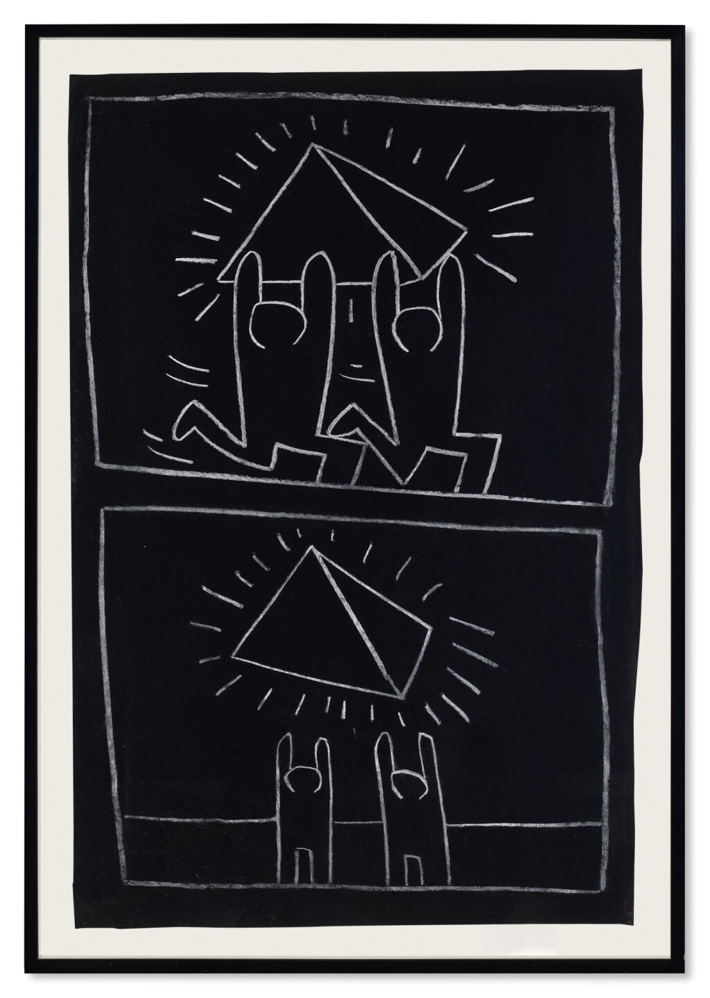 View full screen - View 1 of Lot 303. Untitled (Figures Lifting Pyramids).