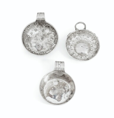 View full screen - View 1 of Lot 86. LOT OF 3 SILVER WINE CUPS, 1775-1880 | LOT DE 3 TASSES À VIN EN ARGENT, DE 1775 À 1880.