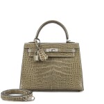 Gris Tourterelle Shiny Mississippiensis Alligator Kelly 25 Sellier Palladium Hardware, 2009