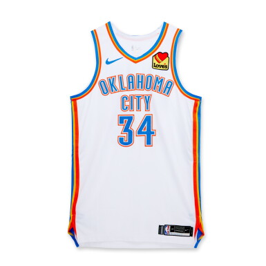 View full screen - View 1 of Lot 160. Kenrich Williams Oklahoma City Thunder 2023-2024 Game Worn Association Edition Jersey .
