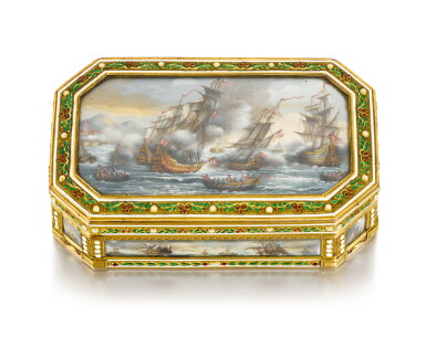 View full screen - View 1 of Lot 20. A GOLD AND ENAMEL BOÎTE-À-MINIATURES, HANAU, LATE 18TH CENTURY.