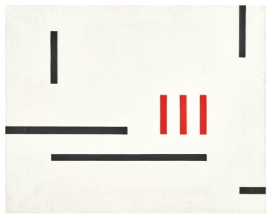 View full screen - View 1 of Lot 65. MARLOW MOSS | WHITE, BLACK AND RED.