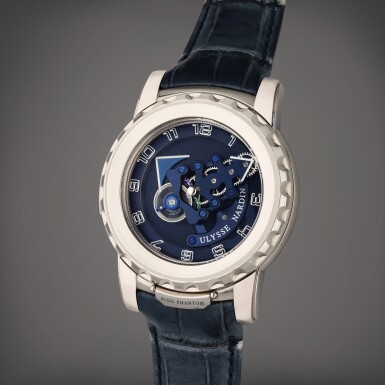 View full screen - View 1 of Lot 6. Reference 020-81 Freak Blue Phantom | A white gold carousel tourbillon wristwatch with dual direct escapement, Circa 2010.