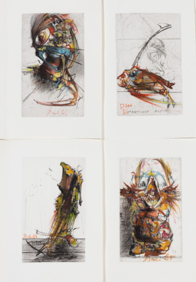 View full screen - View 1 of Lot 144. Des Hirondelles et de quelques oiseaux...1988. Ex de tête, avec 4 gouaches originales..
