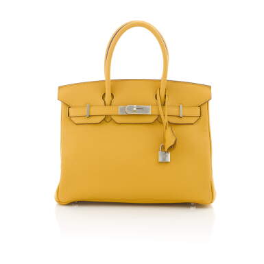 View full screen - View 1 of Lot 86. HERMÈS | JAUNE AMBRE BIRKIN 30 TOGO LEATHER WITH PALLADIUM HARDWARE, 2019.