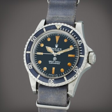 全萤幕检视 - 查看64Reference 5513/5517 Submariner ‘Milsub’ | A stainless steel automatic wristwatch, Made for the British Royal Navy, Circa 1973的1