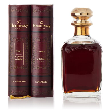 View full screen - View 1 of Lot 9557. Hennessy Cognac Library Tome Red 40.0 abv NV (1 BT70).