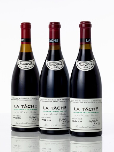 View full screen - View 1 of Lot 6429. La Tâche 1992 Domaine de la Romanée-Conti (2 BT).