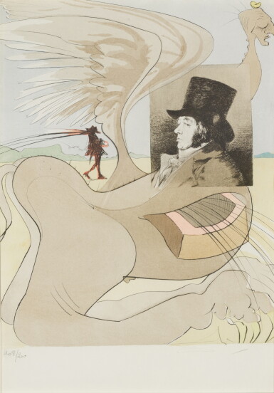 View full screen - View of Portrait of Goya, from Les Caprices de Goya (Field 77-3-80; Michler and Löpsinger 848a).