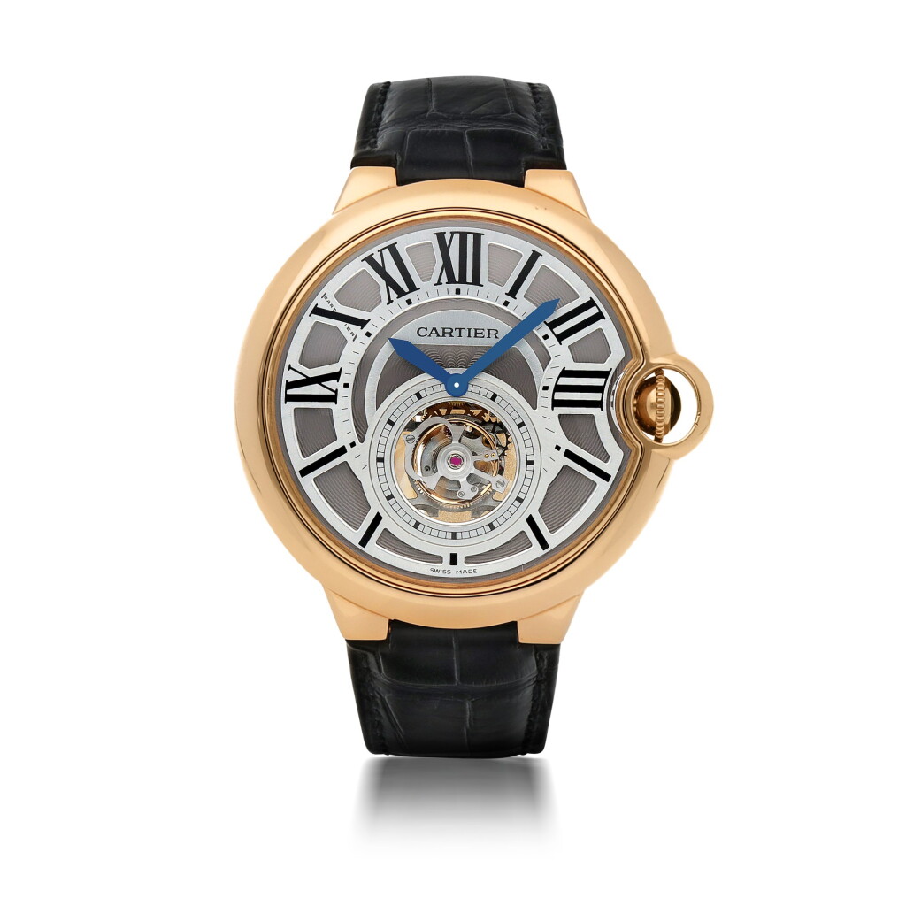 View full screen - View 1 of Lot 322. BALLON BLEU PINK GOLD TOURBILLON WRISTWATCH CIRCA 2008.