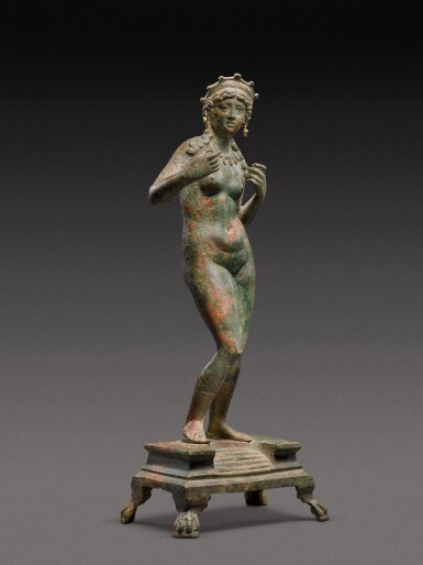 View full screen - View 1 of Lot 112. A Roman Bronze Figure of Aphrodite, Eastern Mediterranean, circa 2nd Century A.D..