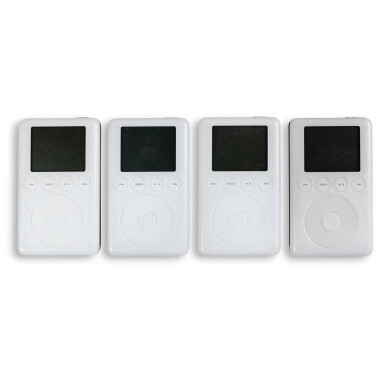 View full screen - View 1 of Lot 50. A set of four classic Apple iPods, 3rd generation, 15 Go.