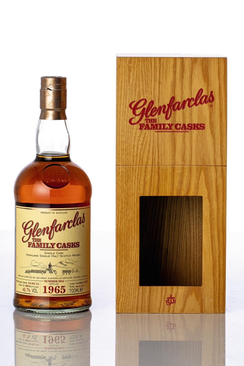 View full screen - View 1 of Lot 5531. Glenfarclas Family Cask #4505 49.7 abv 1965 (1 BT70).