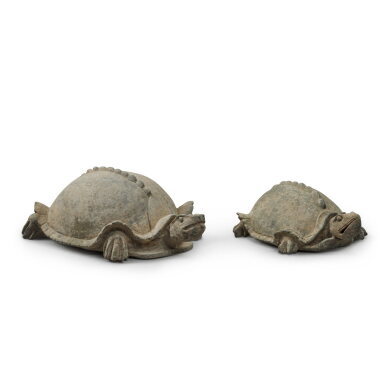 View full screen - View 1 of Lot 279. Two large pottery figures of turtles, Han dynasty.