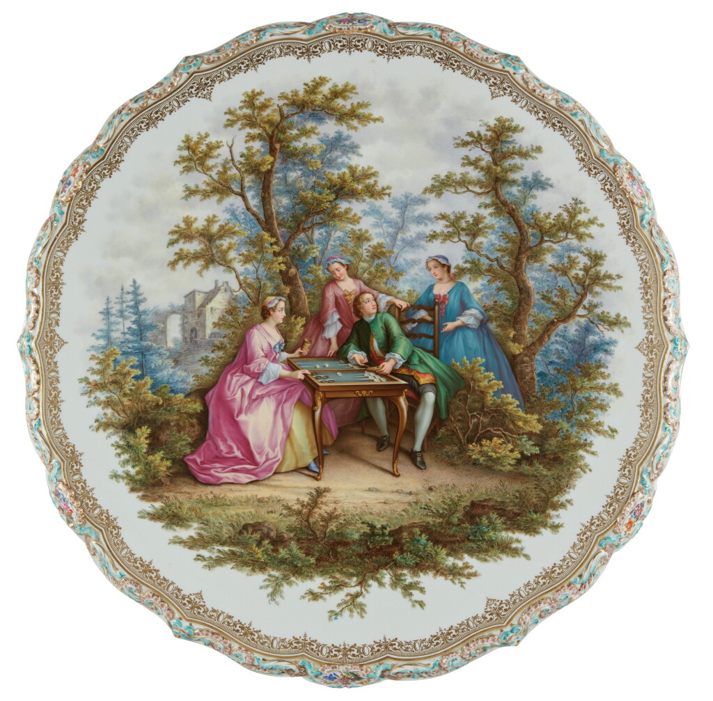 View full screen - View 1 of Lot 289. A RARE MEISSEN PORCELAIN TRIPOD TABLE, SECOND-HALF 19TH CENTURY.