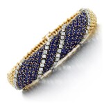 Van Cleef & Arpels, attributed to| Sapphire and diamond bracelet