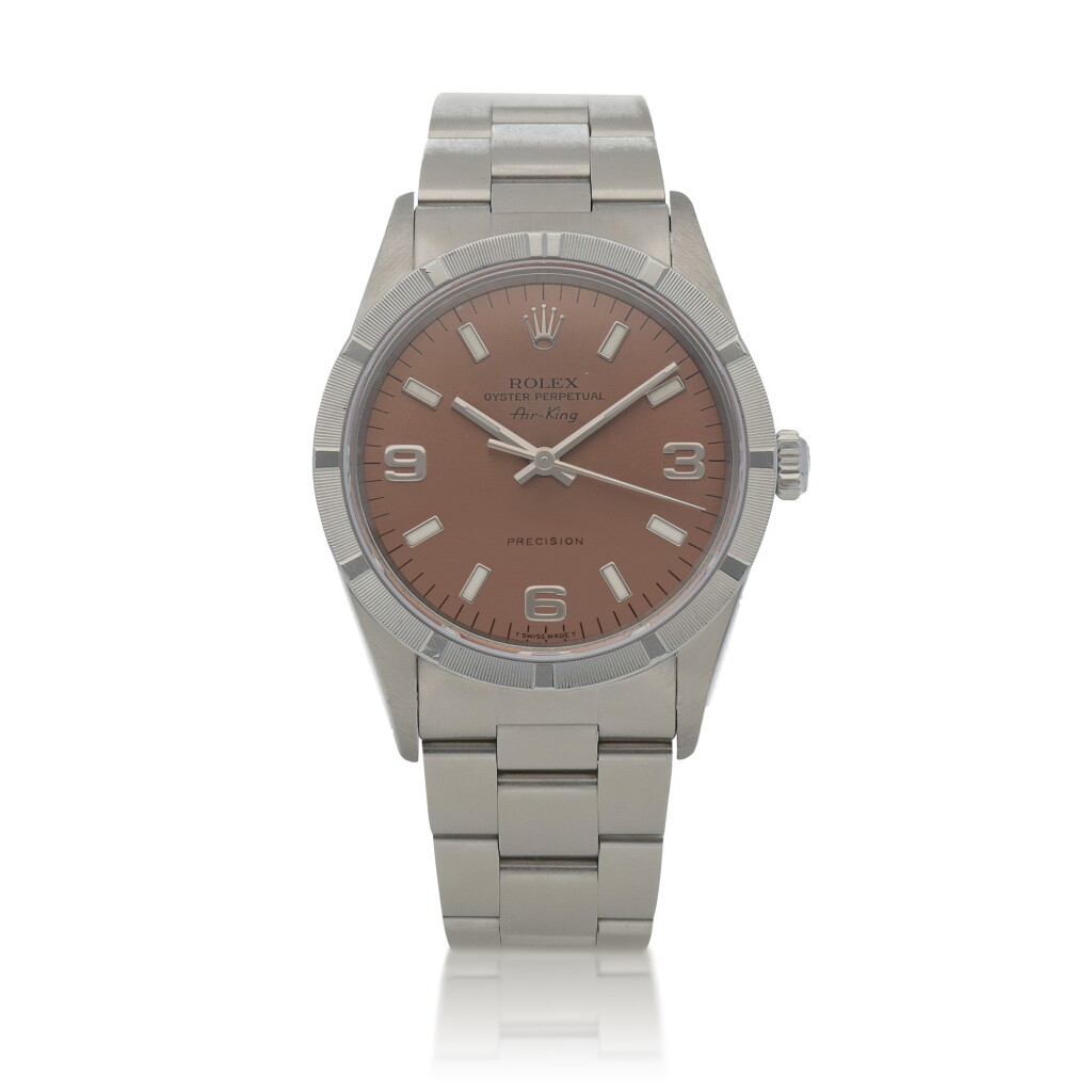View full screen - View 1 of Lot 43. Air-King, Ref. 14010 Stainless steel wristwatch with bracelet Circa 1997.