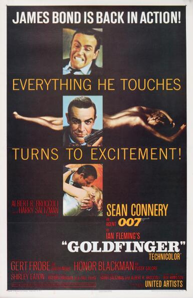 View full screen - View 1 of Lot 1090. GOLDFINGER (1964), POSTER, US.