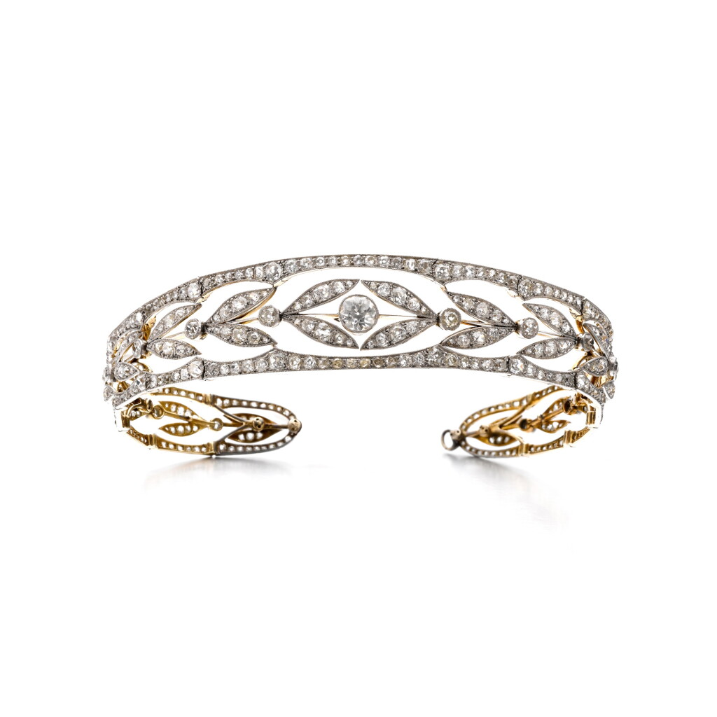 View full screen - View 1 of Lot 337. Diamond bandeau, circa 1900 | 鑽石頭飾,約1900年.