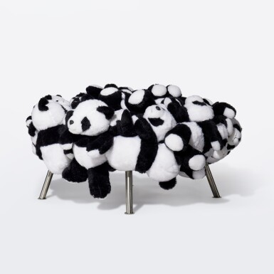 View full screen - View 1 of Lot 154. "Panda Puff" Stool.