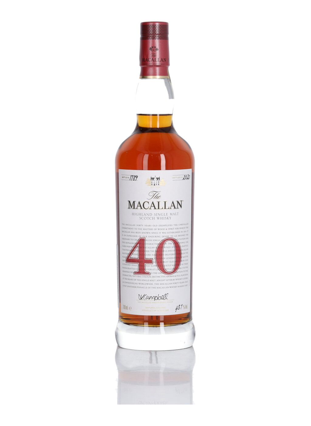View full screen - View 1 of Lot 3. The Macallan The Red Collection 40 Year Old 48.1 abv NV (1 Bottle 70cl).