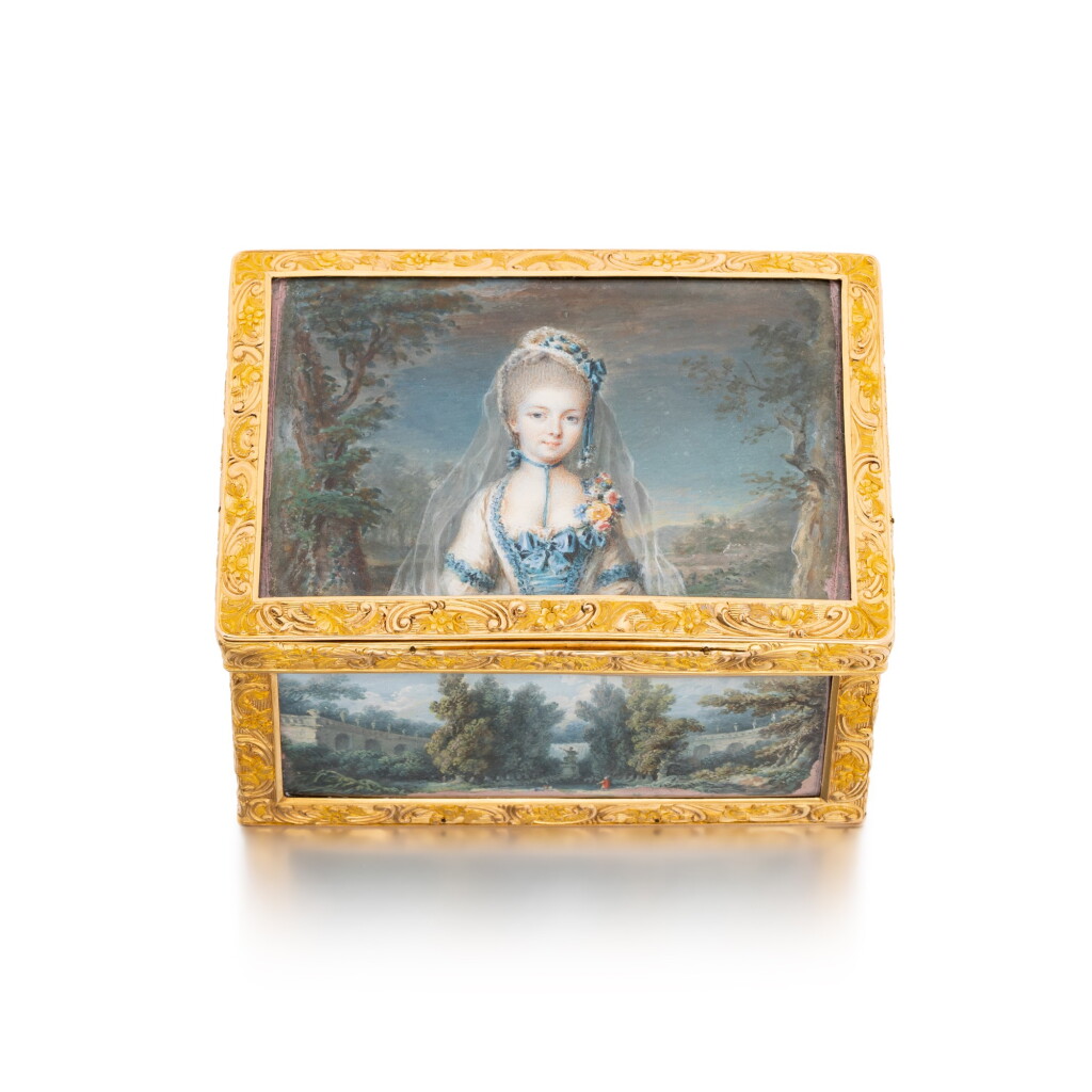 View full screen - View 1 of Lot 1168. A gold-mounted boîte-à-miniatures, French, circa 1840.