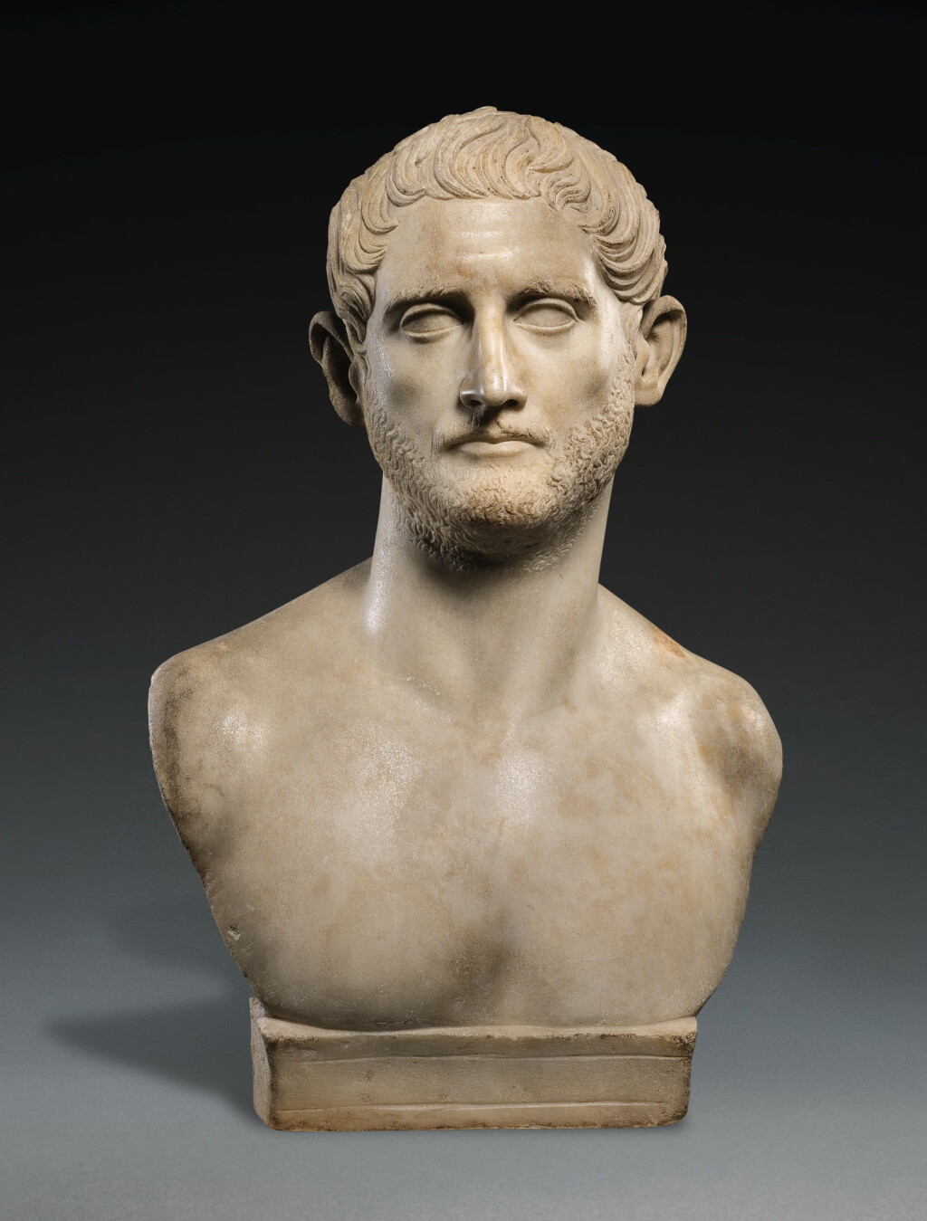 View full screen - View 1 of Lot 42. A ROMAN MARBLE PORTRAIT BUST OF A MAN, TRAJANIC, EARLY 2ND CENTURY A.D..