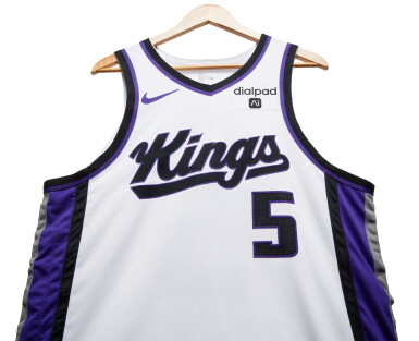 View full screen - View 1 of Lot 132. De'Aaron Fox Sacramento Kings 2023-2024 Game Worn Association Edition Jersey.