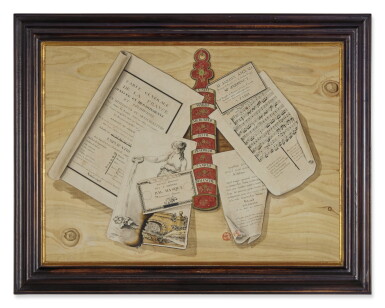 View full screen - View 1 of Lot 480. A French Framed Trompe L'Oeil Picture, 19th Century .