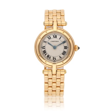 View full screen - View 1 of Lot 47. Cartier Panthère Vendôme Yellow gold wristwatch with bracelet Circa 1990.