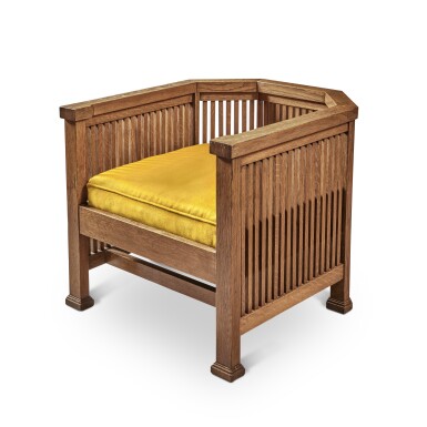 View full screen - View 1 of Lot 404. Spindle Armchair from the Francis W. Little House, Peoria, Illinois.