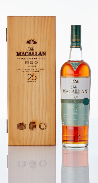 View full screen - View 1 of Lot 6027. The Macallan 25 Year Old Fine Oak 43.0 abv NV (1 BT70).
