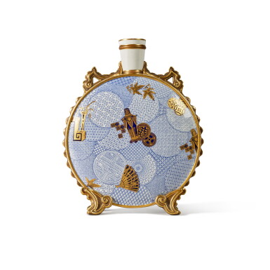 View full screen - View 1 of Lot 419. A Large Royal Worcester Aesthetic Movement Moon Flask, Circa 1885.