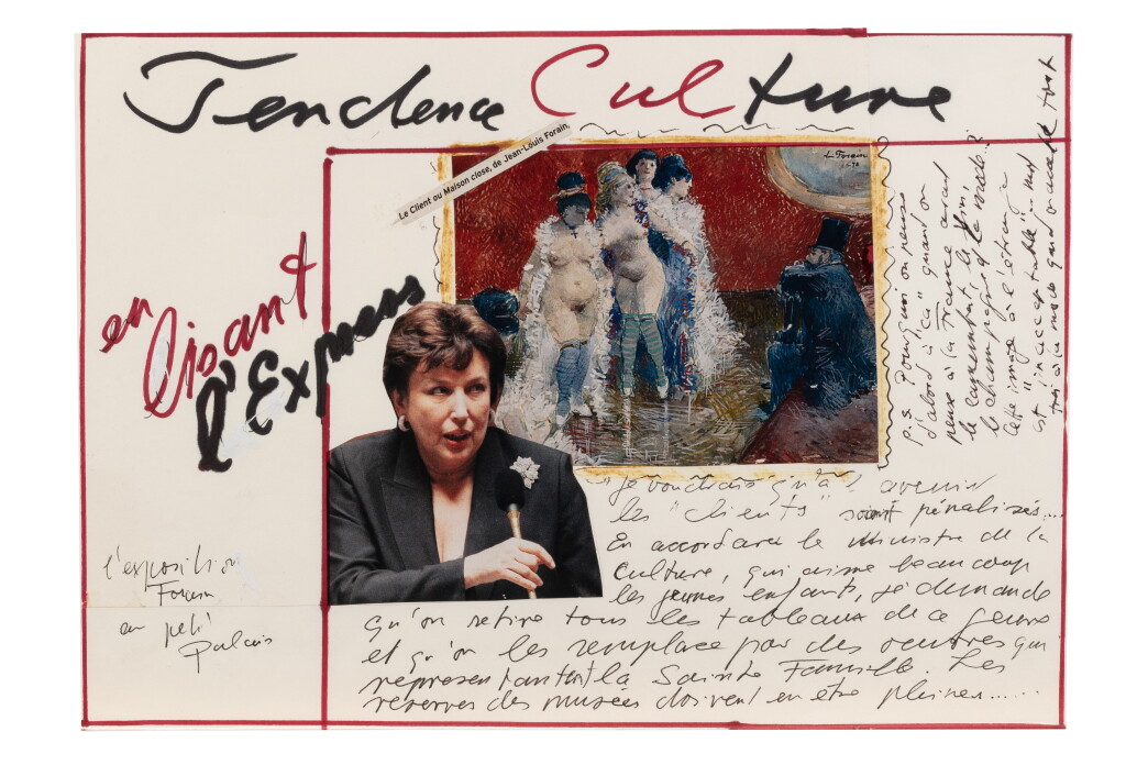 View full screen - View 1 of Lot 96. Satirical sketch ‘Tendance Culture en lisant l'Express’.