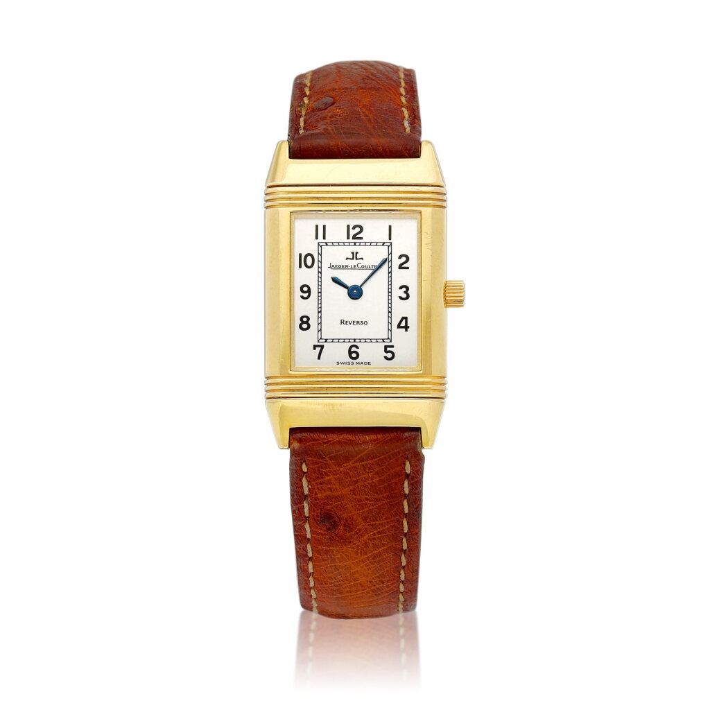 View full screen - View 1 of Lot 8781. Reverso, Reference 260.1.08 | A yellow gold reversible wristwatch, Circa 1998 | 積家 | Reverso 型號260.1.08 | 黃金可翻轉腕錶,約1998年製.