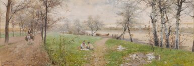 View full screen - View 1 of Lot 706. An Afternoon on the River, Seville.