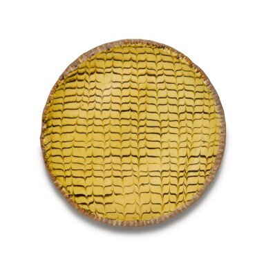 View full screen - View 1 of Lot 159. Attributed to Bernard Leach (1887-1979)| Two slipware dishes | Showa period, 20th century.