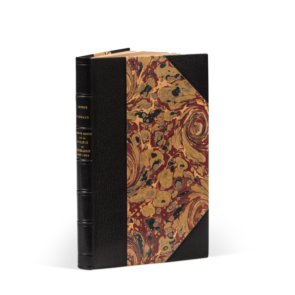 View full screen - View 1 of Lot 113. Comptes rendus des séances de la Société de Géographie, 1883-1892, où parurent les rapports de Rimbaud sur ses expéditions en Afrique pour le compte d'Alfred Bardey..