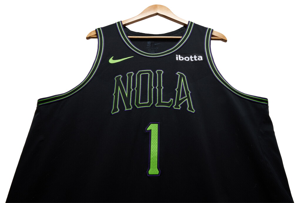 View full screen - View 1 of Lot 70. Zion Williamson New Orleans Pelicans 2023-2024 In-Season Tournament Game Worn City Edition Jersey .